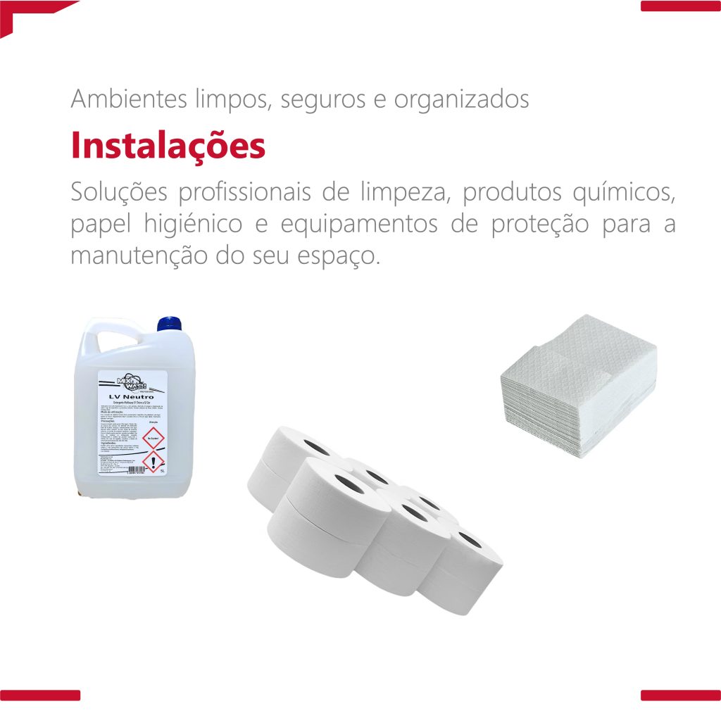 Banner categoria Instalações – produtos de limpeza e higiene profissional para escritório | Moema Hub