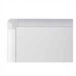 Quadro Branco Magnético Bi-Bright Infinity — Detalhe do aro em alumínio e cantos